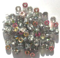 100 4x6mm Crow Beads Crystal Vitrail